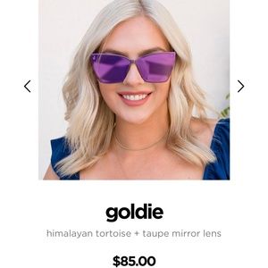 Diff Eyewear Sunglasses Goldie cat eye new